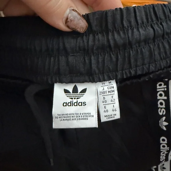 Adidas Black Joggers with White Logo - Picture 2 of 3